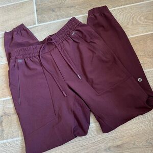 Lululemon Athletica License to Train Burgundy Sweatpants